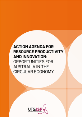 Action Agenda for Resource Productivity and Innovation: Opportunities for Australia in the Circular Economy About the Authors