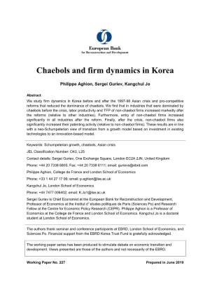 Chaebols and Firm Dynamics in Korea