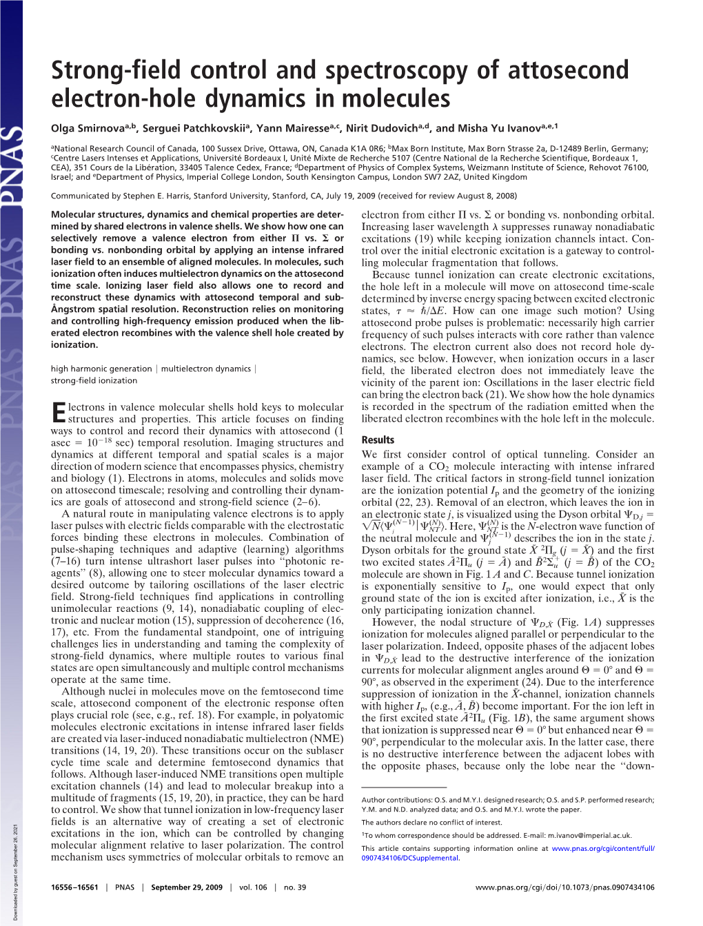 Strong-Field Control and Spectroscopy of Attosecond Electron-Hole Dynamics in Molecules