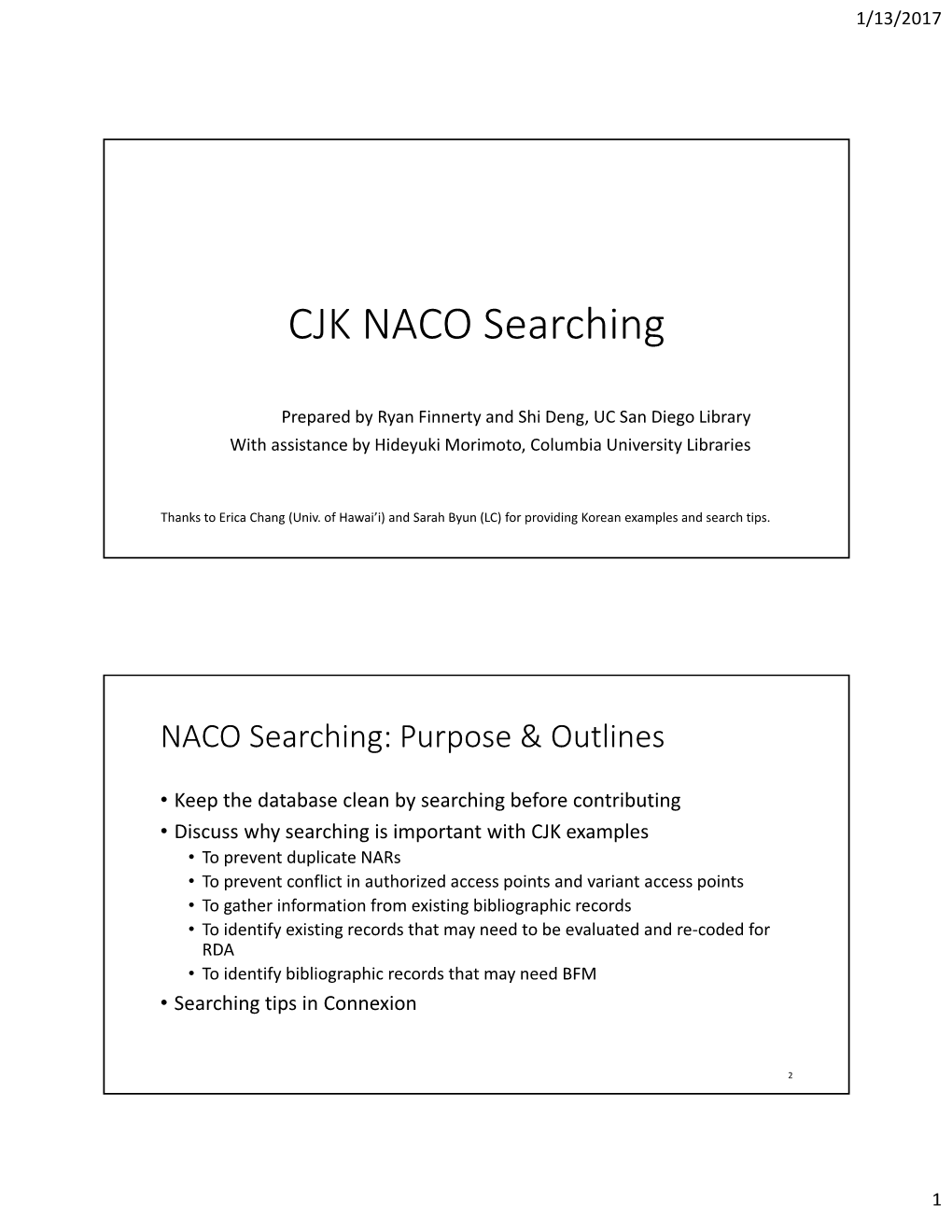 CJK NACO Searching