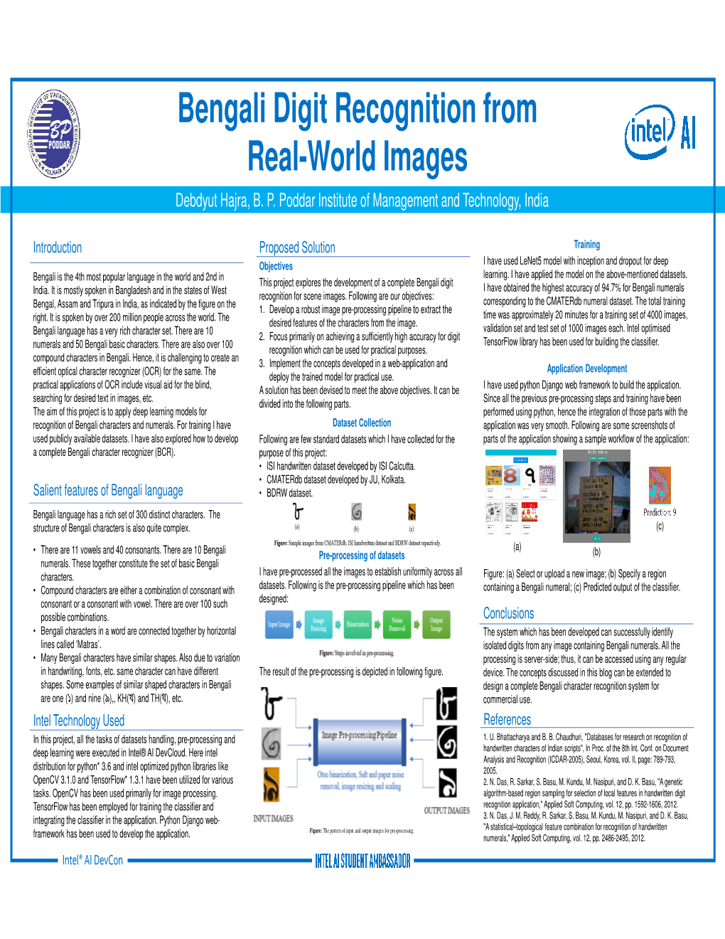 Bengali Digit Recognition from Real-World Images Debdyut Hajra, B