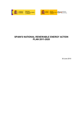 Spain's National Renewable Energy Action Plan 2011-2020
