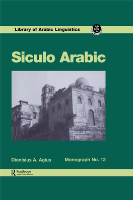 SICULO ARABIC Library of Arabic Linguistics