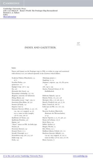 Index and Gazetteer