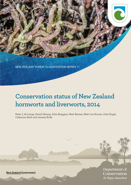Conservation Status of New Zealand Hornworts and Liverworts, 2014