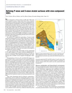 Defining P-Wave and S-Wave Stratal Surfaces with Nine-Component Vsps