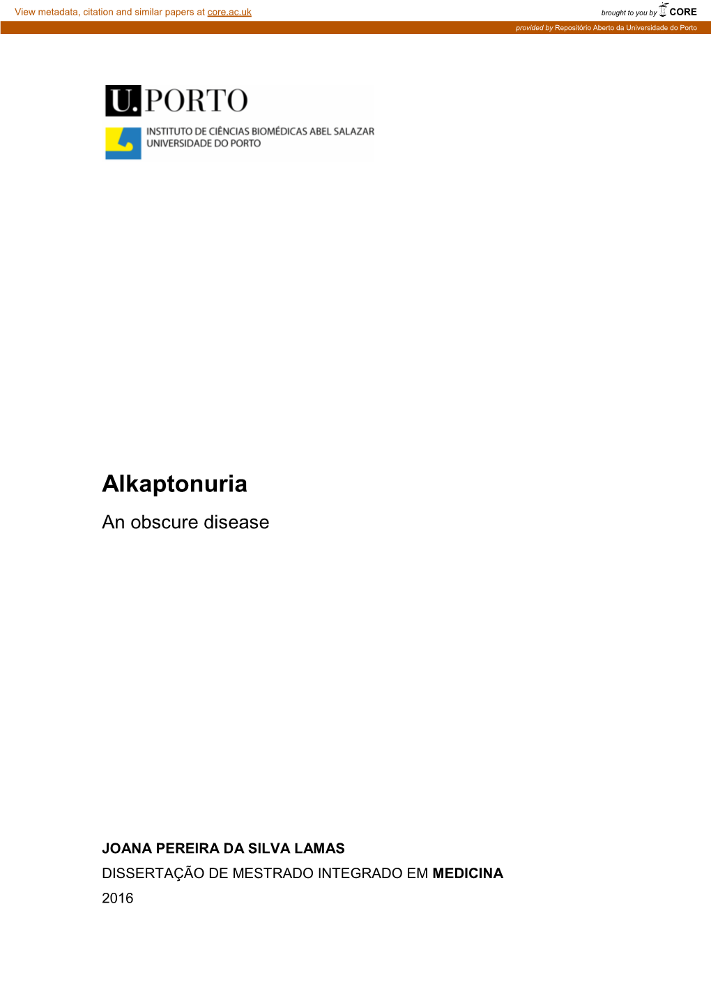 Alkaptonuria