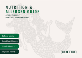 Nutrition & Allergen Guide