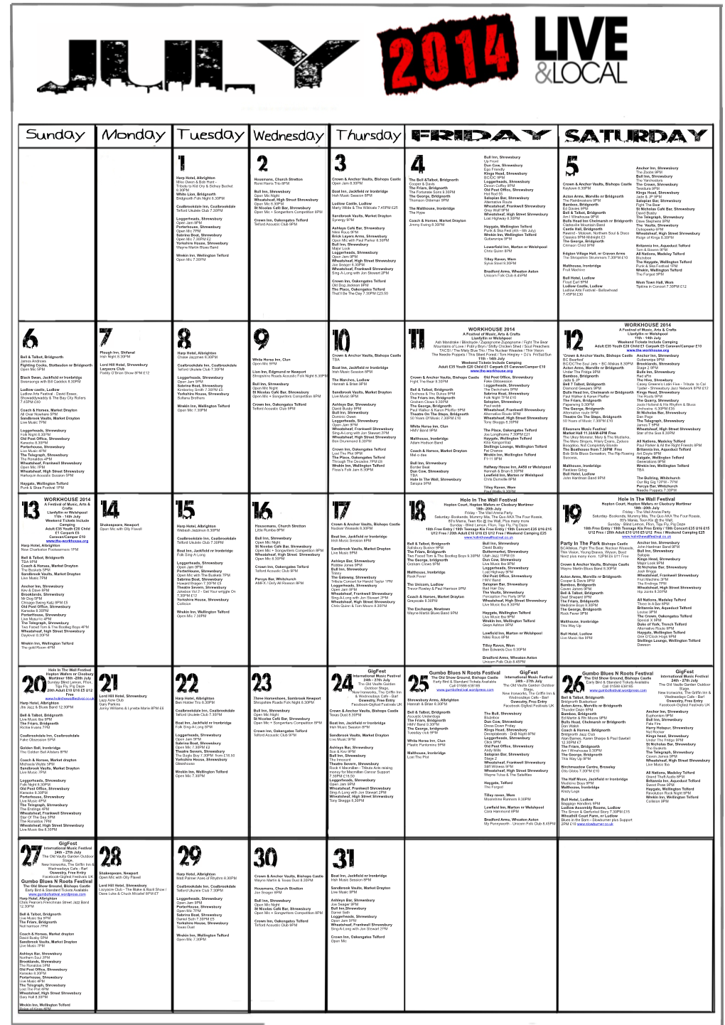 7 A4 July Calender 2014