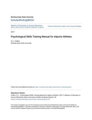 Psychological Skills Training Manual for Esports Athletes