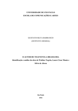 (Gustavo Amaral) O Autor De Telenovela Brasil