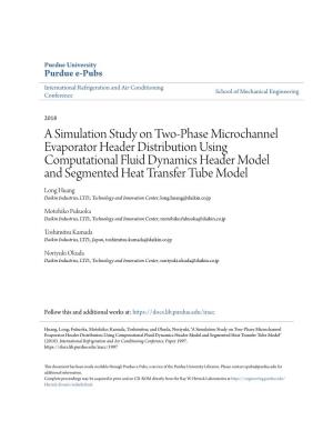 A Simulation Study on Two-Phase Microchannel Evaporator Header