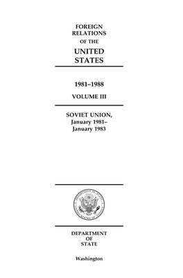 Foreign Relations of the United States, 1981-1988