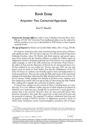 Airpower: Two Centennial Appraisals