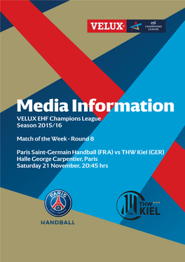 Media Information VELUX EHF Champions League Season 2015/16
