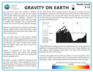 Gravity on Earth