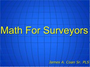Math for Surveyors