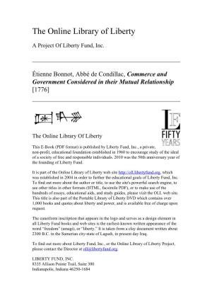 Online Library of Liberty: Commerce and Government Considered in Their Mutual Relationship