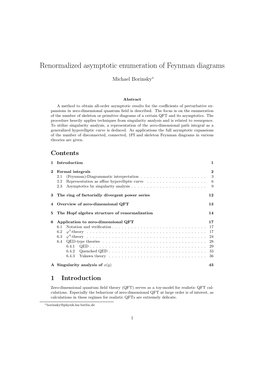 Renormalized Asymptotic Enumeration of Feynman Diagrams