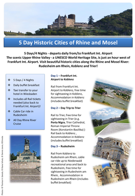 5 Day Historic Cities of Rhine and Mosel