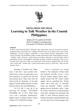11. Guyton Learning to Talk Weather in the Coastal Philippines.Pages