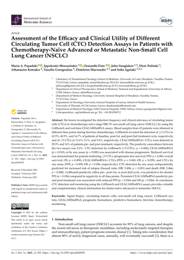 CTC) Detection Assays in Patients with Chemotherapy-Naïve Advanced Or Metastatic Non-Small Cell Lung Cancer (NSCLC