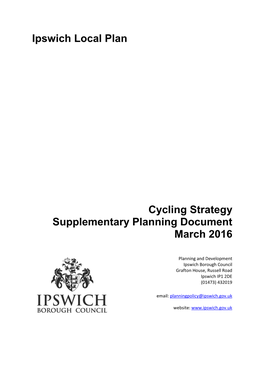 Ipswich Local Plan Cycling Strategy Supplementary Planning Document