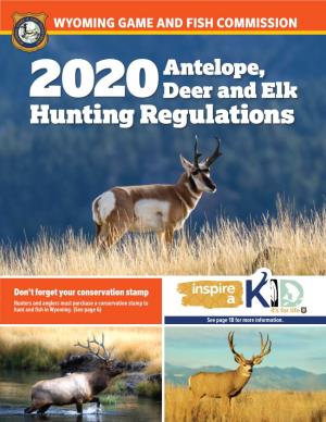 Page 5 of the 2020 Antelope, Deer and Elk Regulations