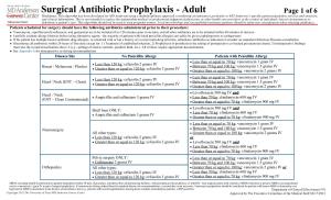 Surgical Antibiotic Prophylaxis