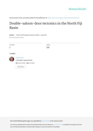Double-Saloon-Door Tectonics in the North Fiji Basin