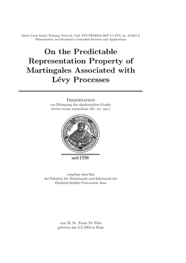 On the Predictable Representation Property of Martingale Associated