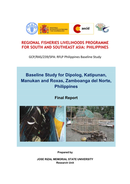 Baseline Study for Dipolog, Katipunan, Manukan and Roxas, Zamboanga Del Norte, Philippines