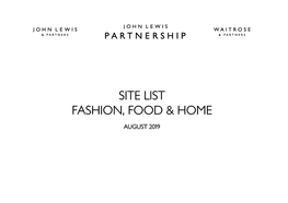 Site List Fashion, Food & Home