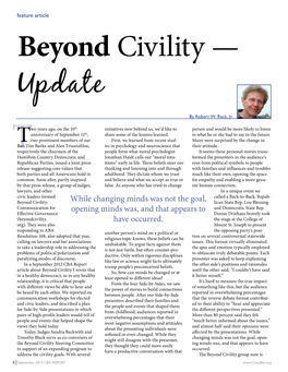 The Beyond Civility Update