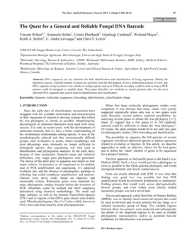 The Quest for a General and Reliable Fungal DNA Barcode