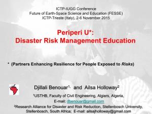 Disaster Risk Management Education