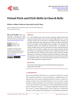 Virtual Pitch and Pitch Shifts in Church Bells