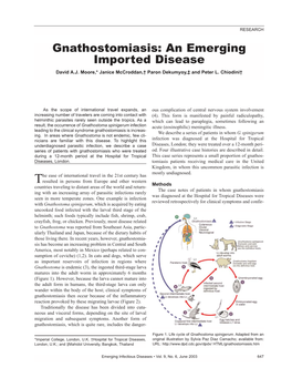 Gnathostomiasis: an Emerging Imported Disease David A.J
