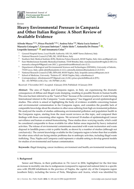 Heavy Environmental Pressure in Campania and Other Italian Regions: a Short Review of Available Evidence