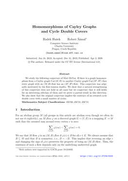 Homomorphisms of Cayley Graphs and Cycle Double Covers
