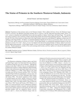 Primates of the Southern Mentawai Islands