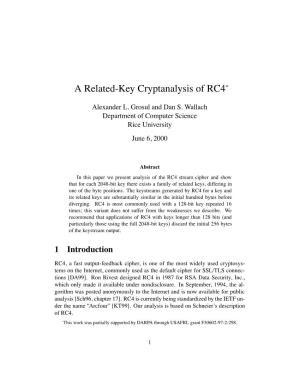 A Related-Key Cryptanalysis of RC4