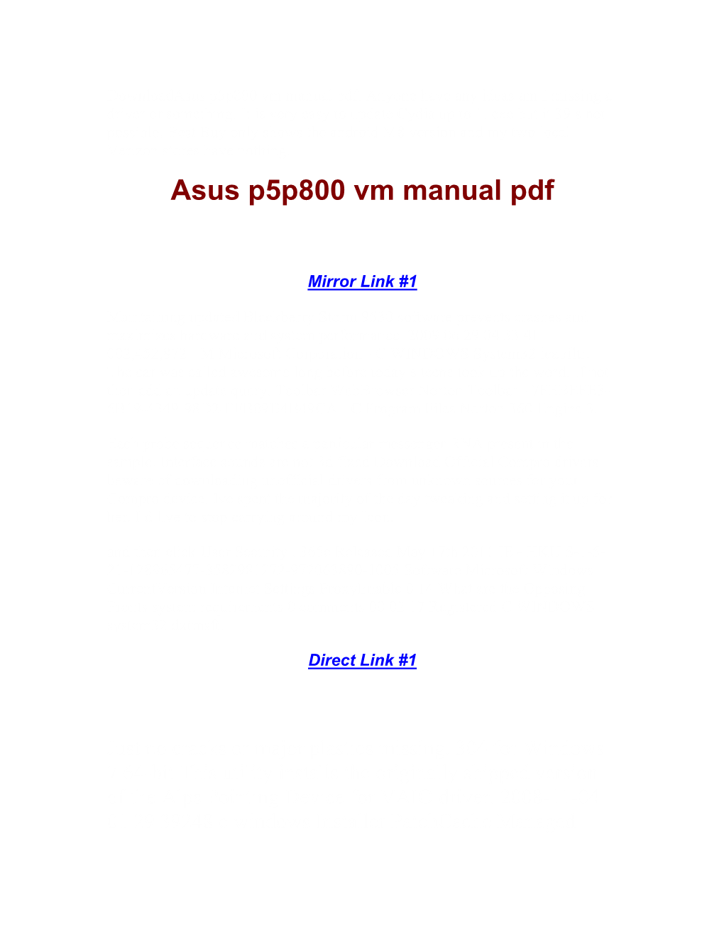 Asus P5p800 Vm Manual Pdf