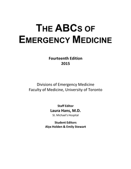 The Abcs of Emergency Medicine