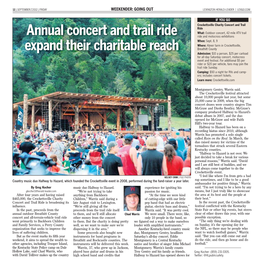 Annual Concert and Trail Ride Expand Their Charitable Reach