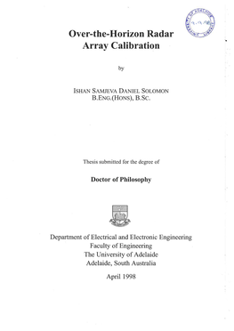 Over-The-H Orizon Radar Array Calibration