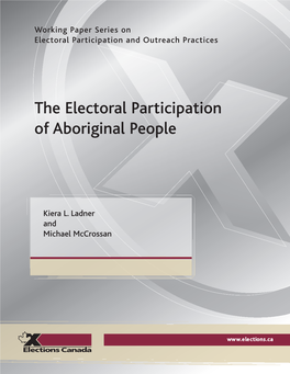 The Electoral Participation of Aboriginal People