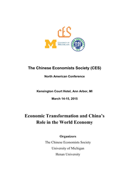 Economic Transformation and China's Role in the World Economy