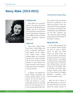 Nancy Wake (1912-2011) by Wu Wenjie & Kayson Wang