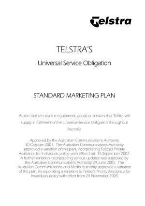 TELSTRA's Universal Service Obligation